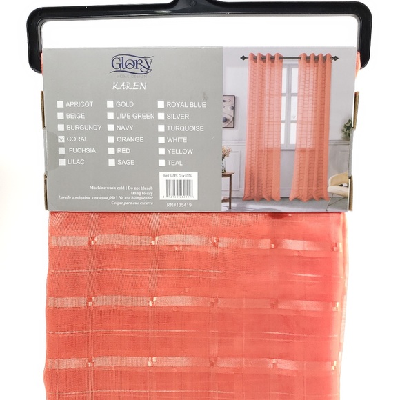 Karen Sheer Grommet-Top Single Curtain Panel_CLSHR - Picture 4 of 7